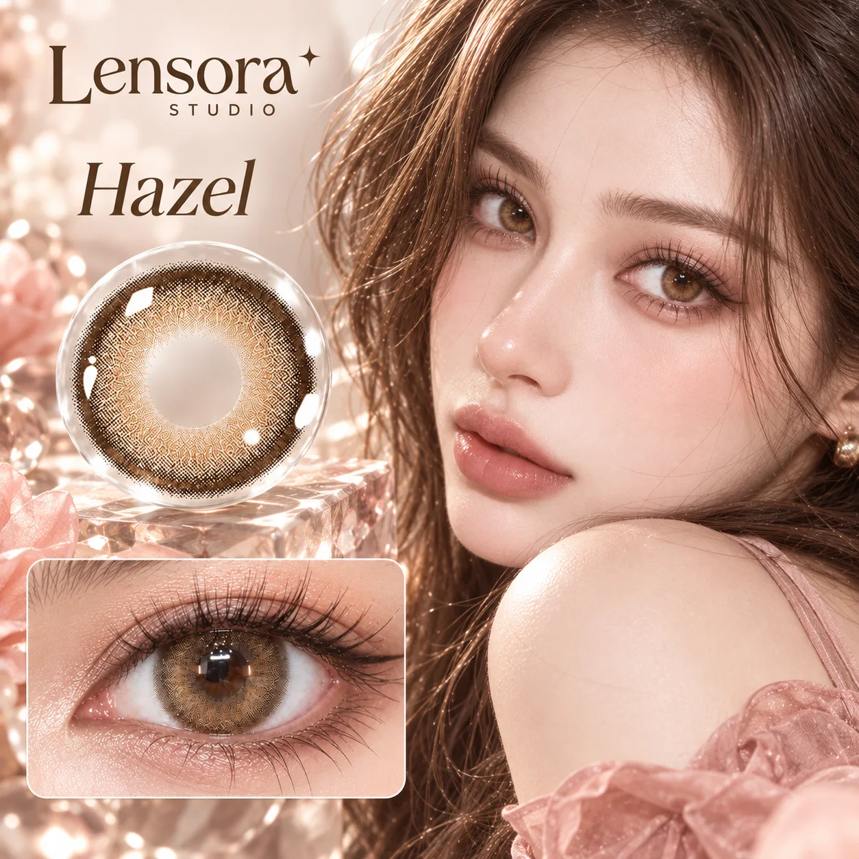 Lensora Studio Island Hazel Hazel Half-Yearly colored contact lenses