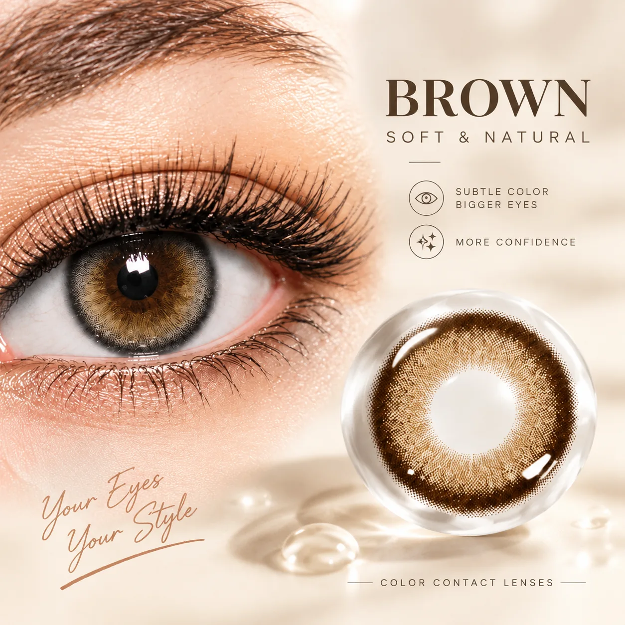 NOVA EYE Series Monthly Disposable Contact Lenses Brown Daily colored contact lenses