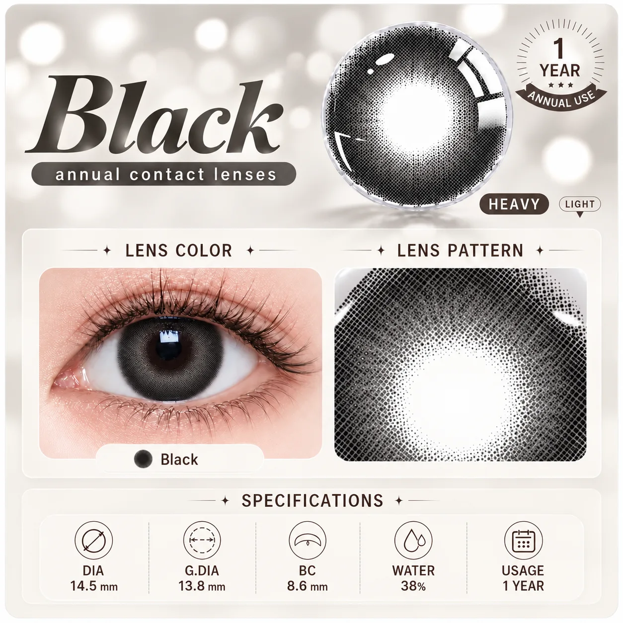 NOVA EYE After School Black Black colored contact lenses