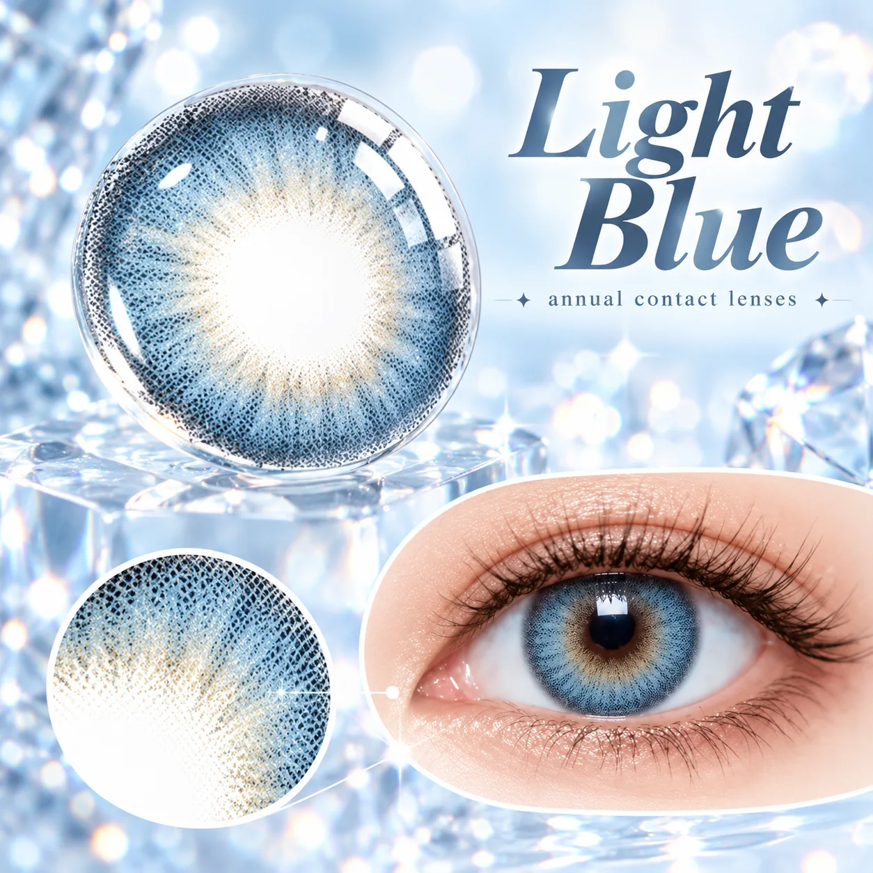 NOVA EYE Flipped Blue Green Daily colored contact lenses 2