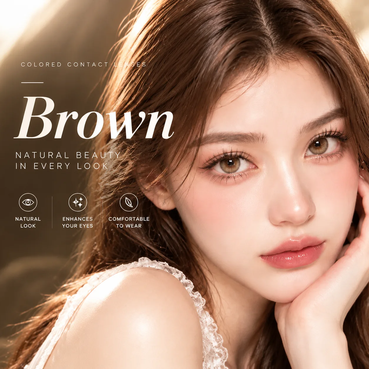 Aurea Halo Series Daily Disposable Brown Daily colored contact lenses 2