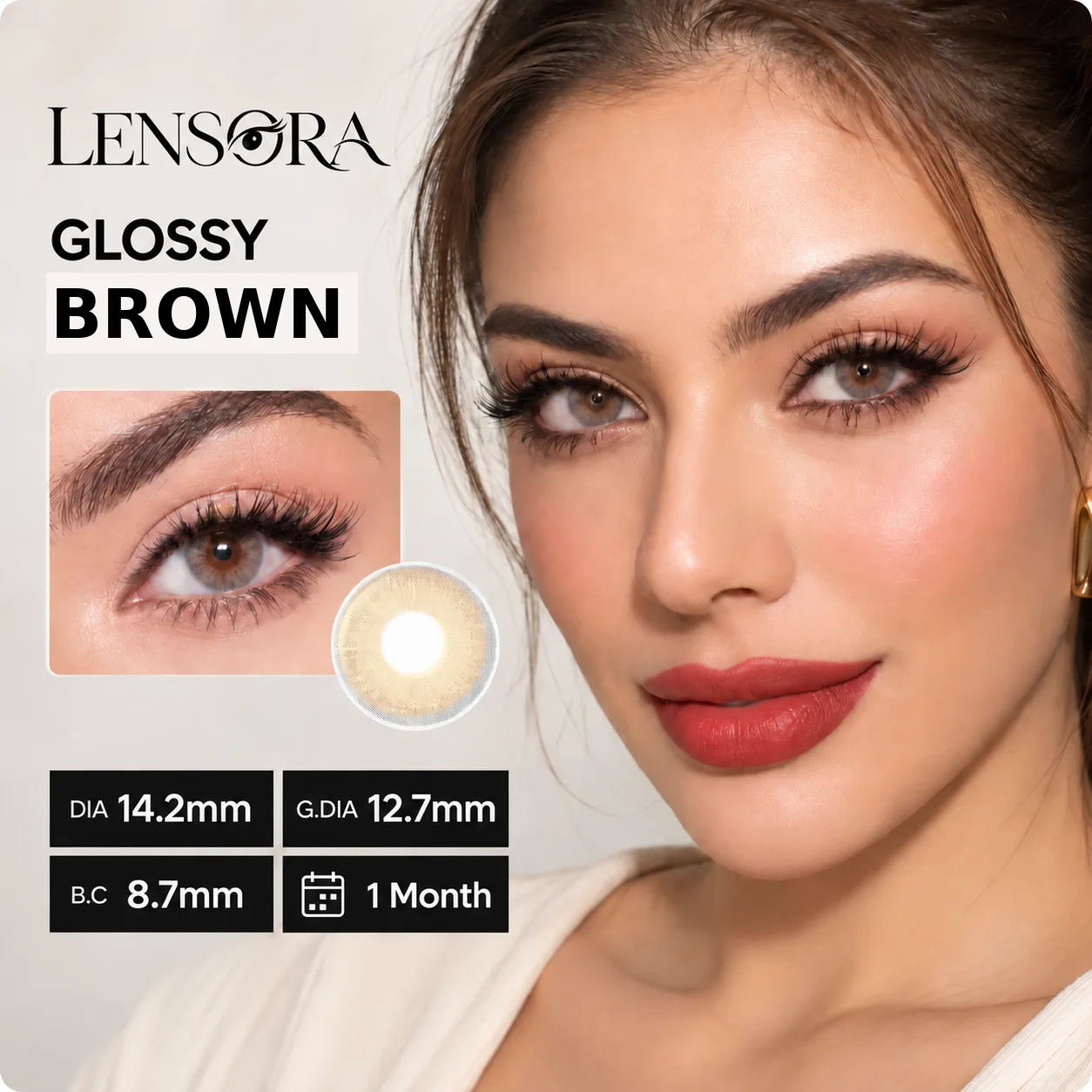 NOVA EYE After School Hazel Hazel Monthly colored contact lenses