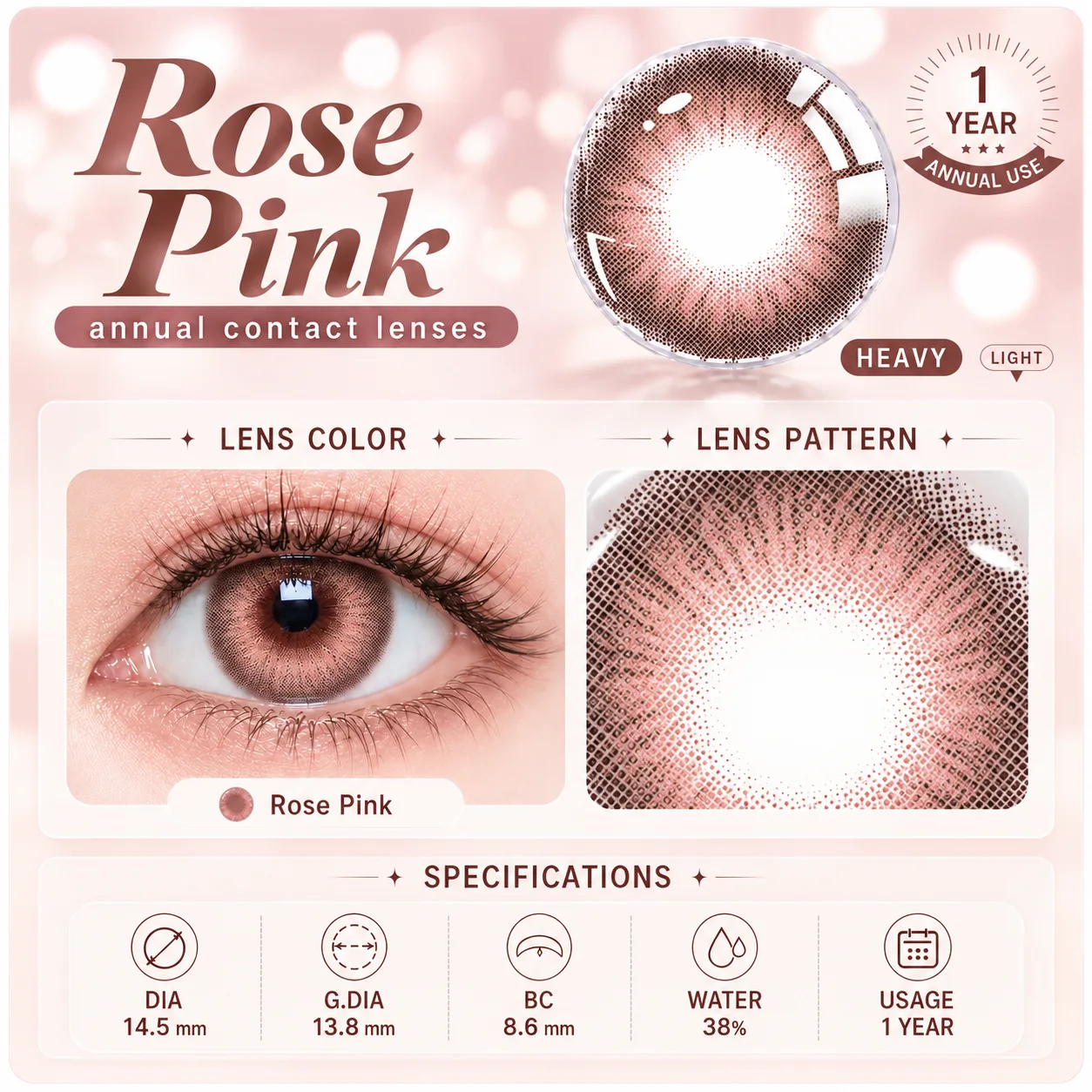 Aurea Dollydream Pink Purple colored contact lenses