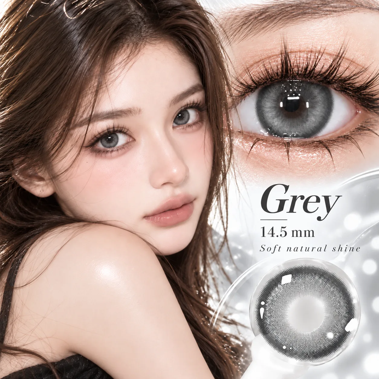 NOVA EYE After School Grey Grey Daily colored contact lenses
