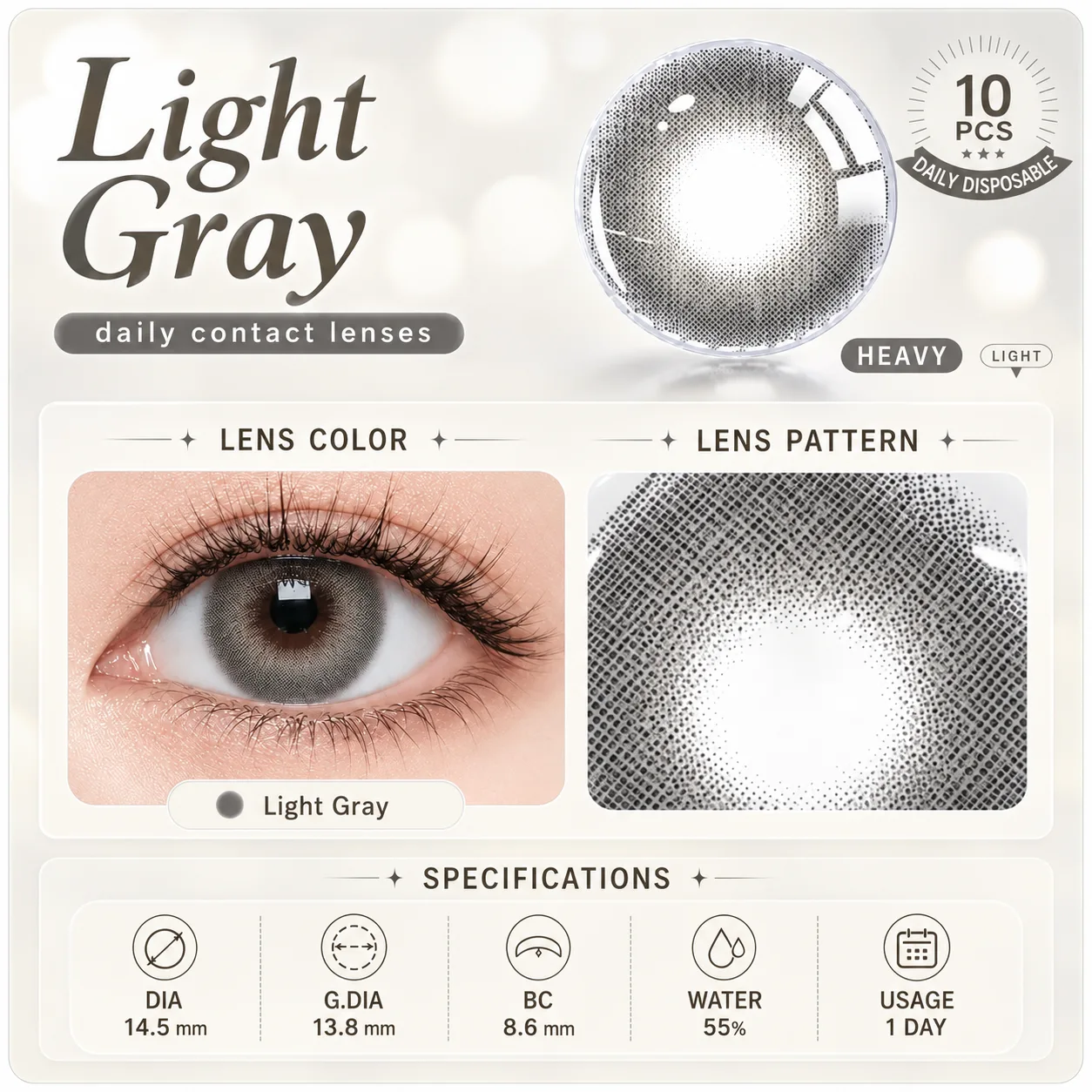 Lensora Studio Island Blue Blue Daily colored contact lenses