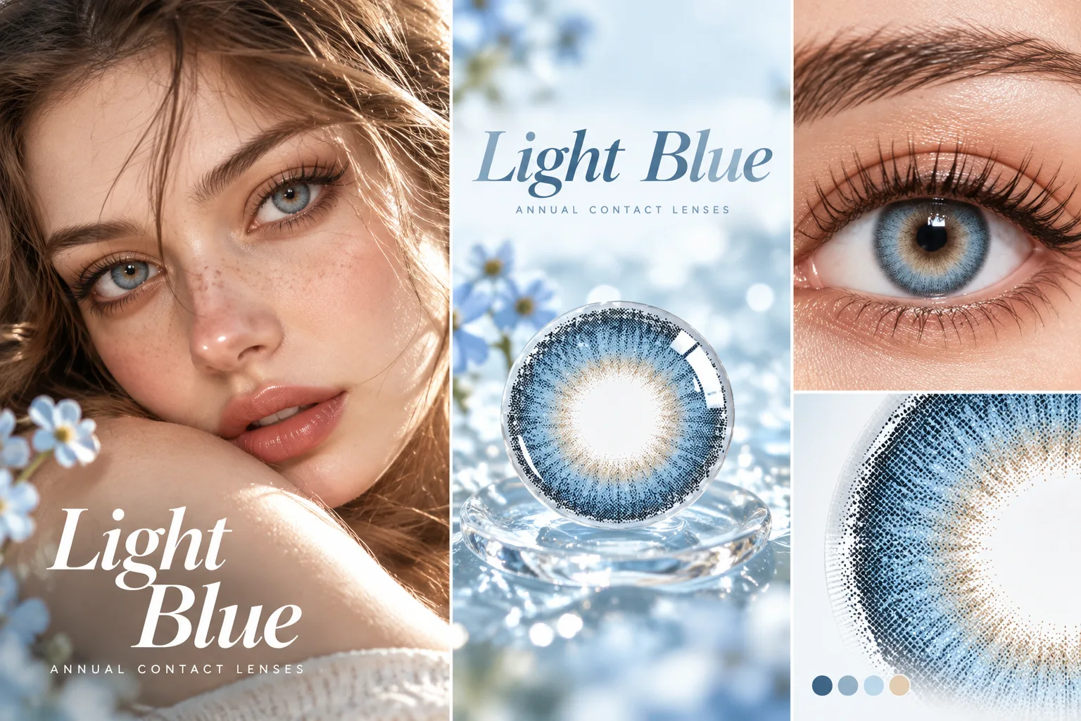 NOVA EYE Flipped Blue Green Daily colored contact lenses 4