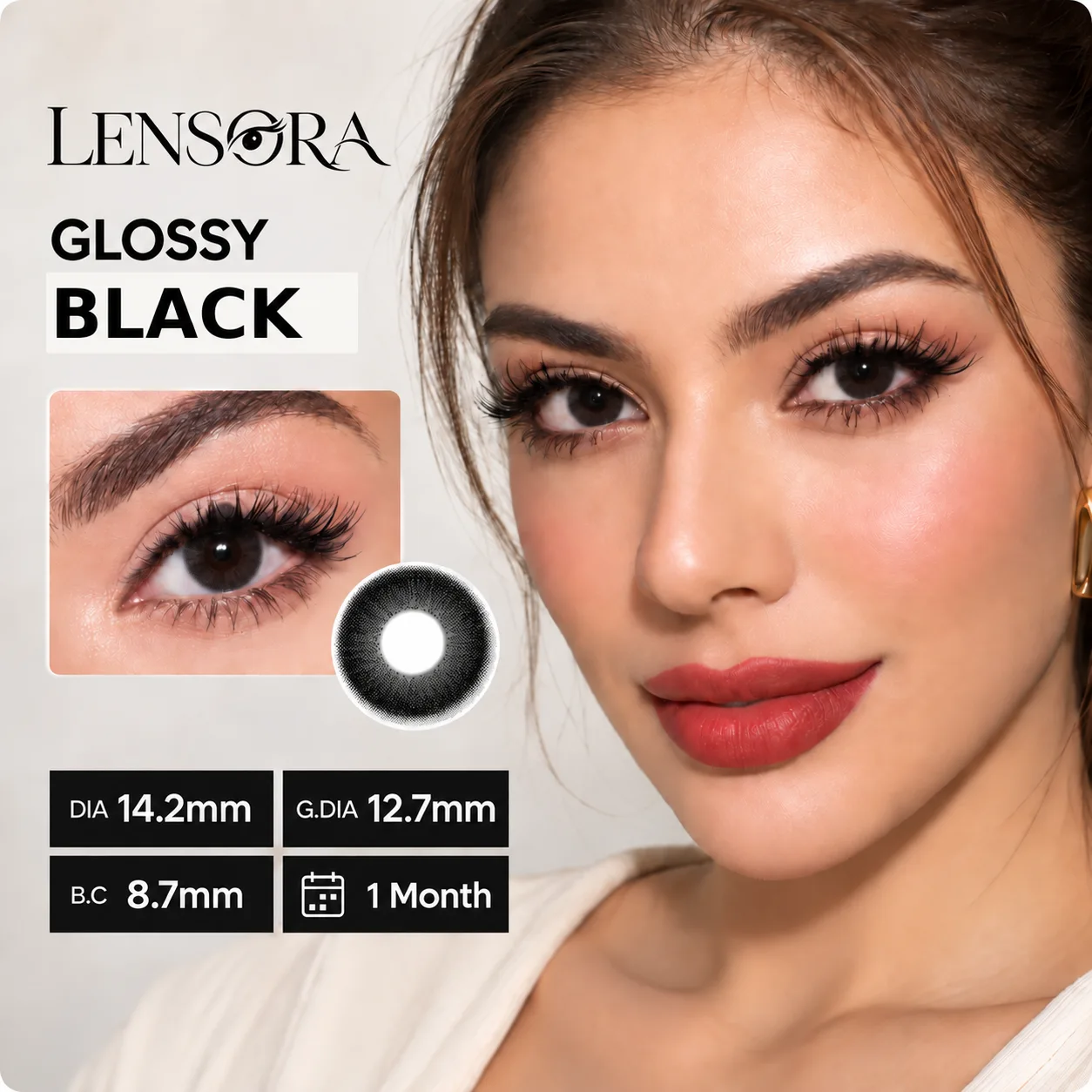 Aurea Dollydream Black Blue farbige Kontaktlinsen