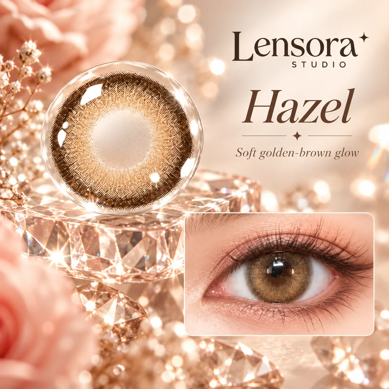 Aurea Halo Series Half-Yearly Disposable Contact Lenses Brown Daily colour contact lenses 4
